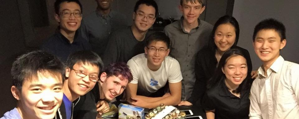Jesse Zhang with his Hudson River Trading intern class