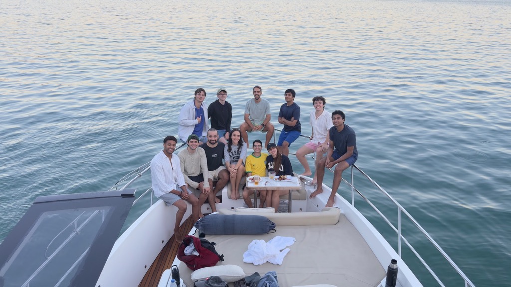 The Terac team on the boat bow in Rio