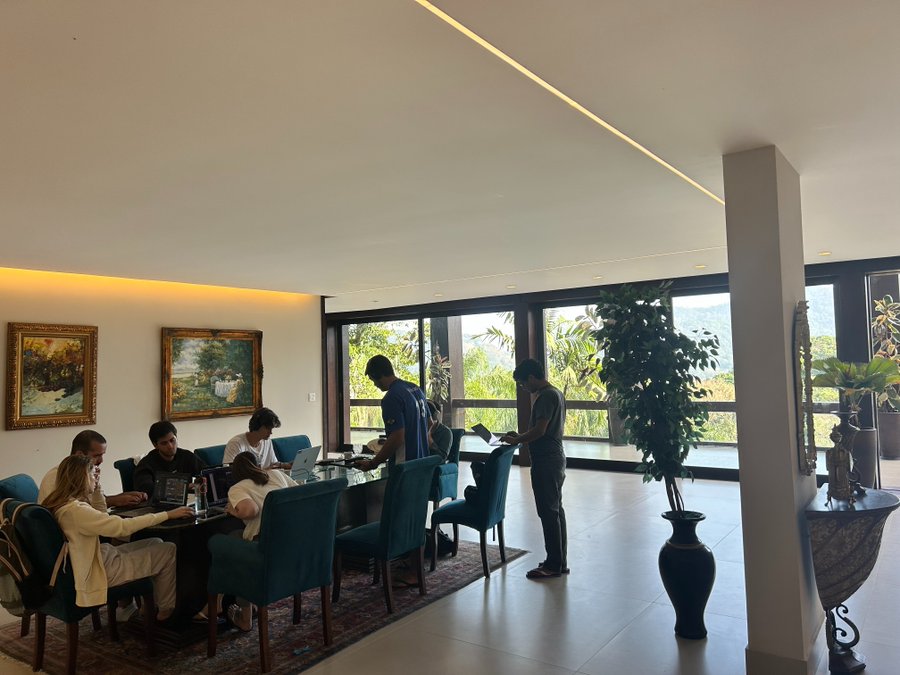 The Terac team working together at the Rio villa